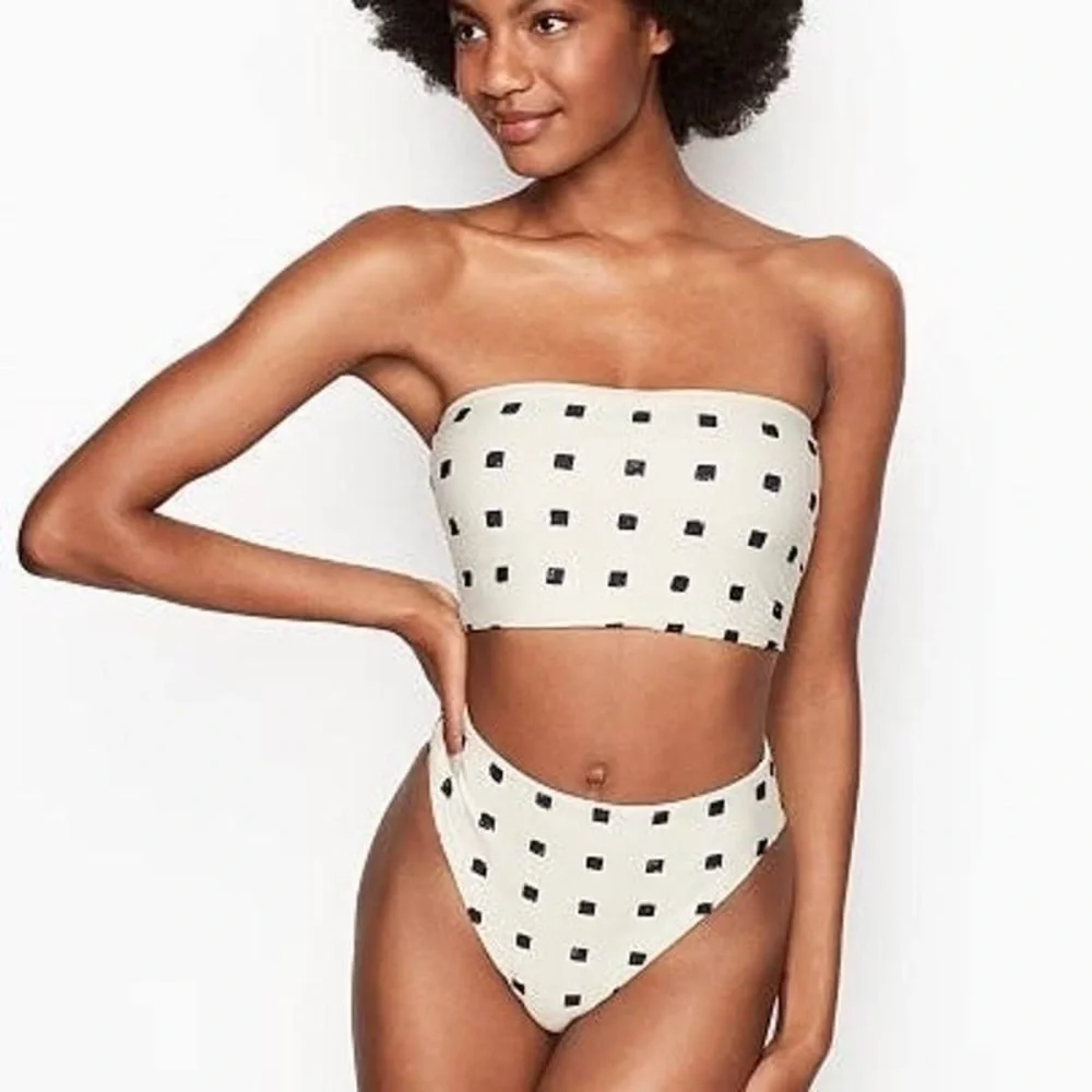 NWOT Stone Fox Swim x free people soma bandeau square dot 1795